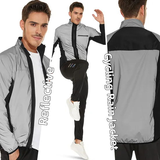 Men Waterproof PVC Street Raincoat Rainwear Waterproof Rain Jacket Suit