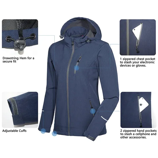 Women's Winter Outdoor Windbreaker Waterproof Tactical Softshell Jacket