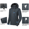 Women's Insulated Hooded Lightweight Warm Water Resistant Hiking Coat Tactical Softshell Jacket