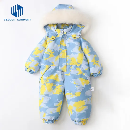 Custom New Baby Ski Suit Jumpsuit Children Crawling Suit Newborn Winter Thick Warm Rompers Baby Cotton-Padded Clothes