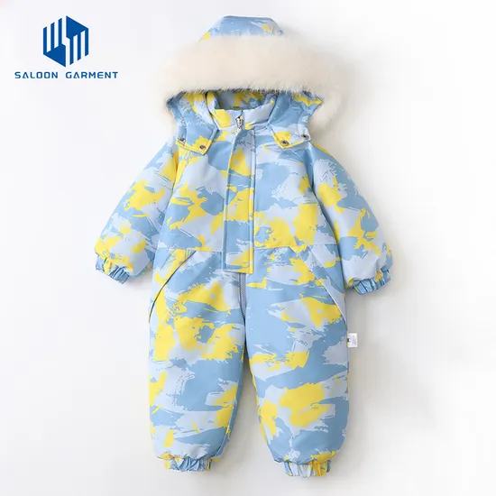 Custom New Baby Ski Suit Jumpsuit Children Crawling Suit Newborn Winter Thick Warm Rompers Baby Cotton-Padded Clothes