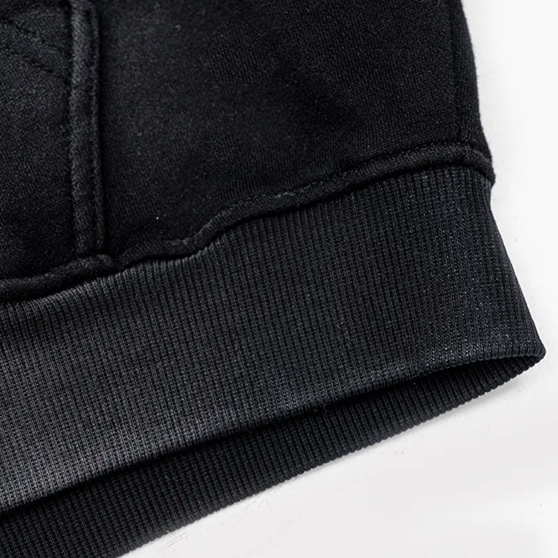 High Quality Custom Embroidery Logo Outwear Solid Pattern Pullover Woven Hoodie