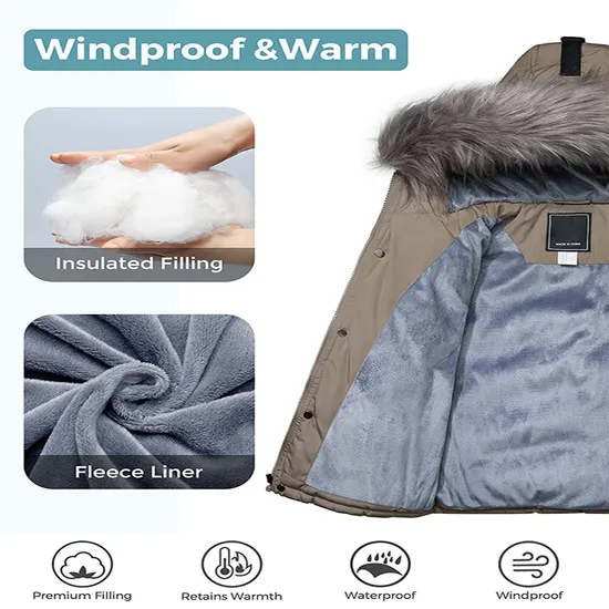 Wholesale Bomber Style Parka Boy's Outdoor Winter Coat Warm Insulated Padded Jackets