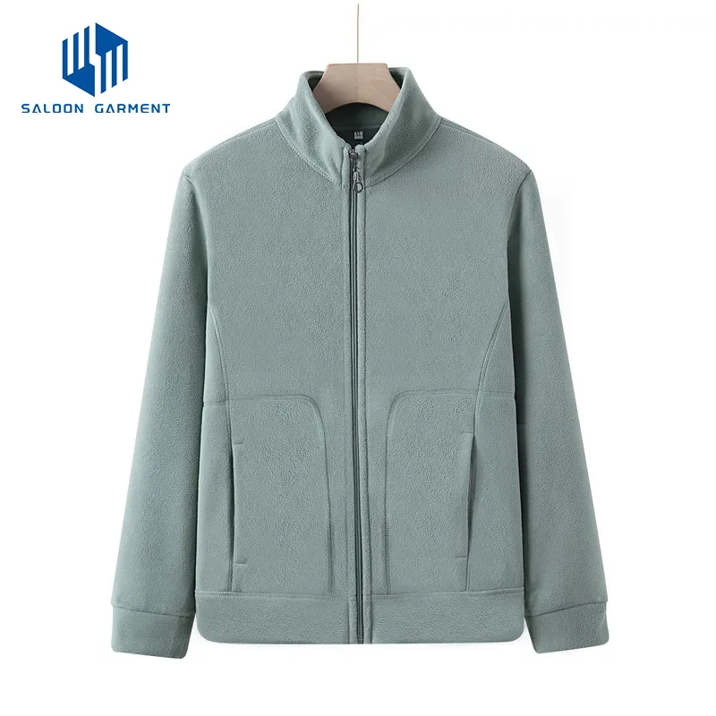 Custom New Arrival Women's Polyester Polar Fleece Jacket Outside Casual Full Zipper Plus-Size Stand Collar Jackets