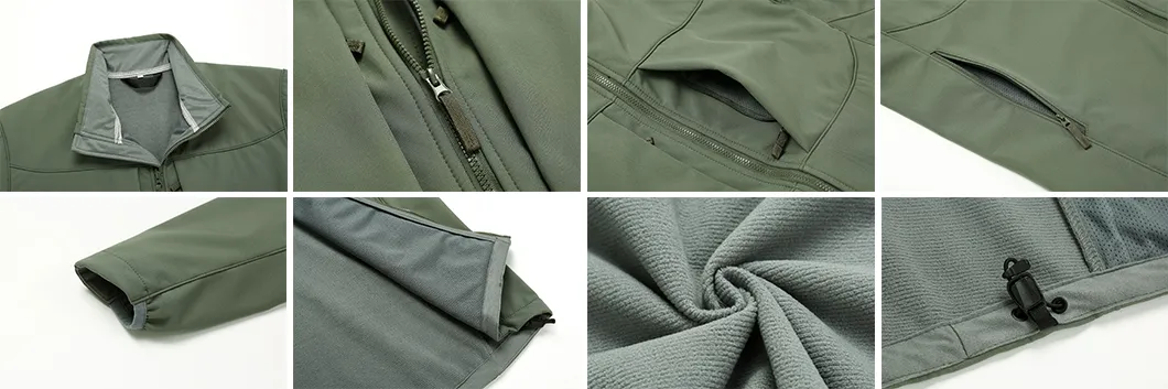 Custom Design Spring Autumn Men's Casual Outdoor Windproof Quick-Drying Waterproof Softshell Jacket