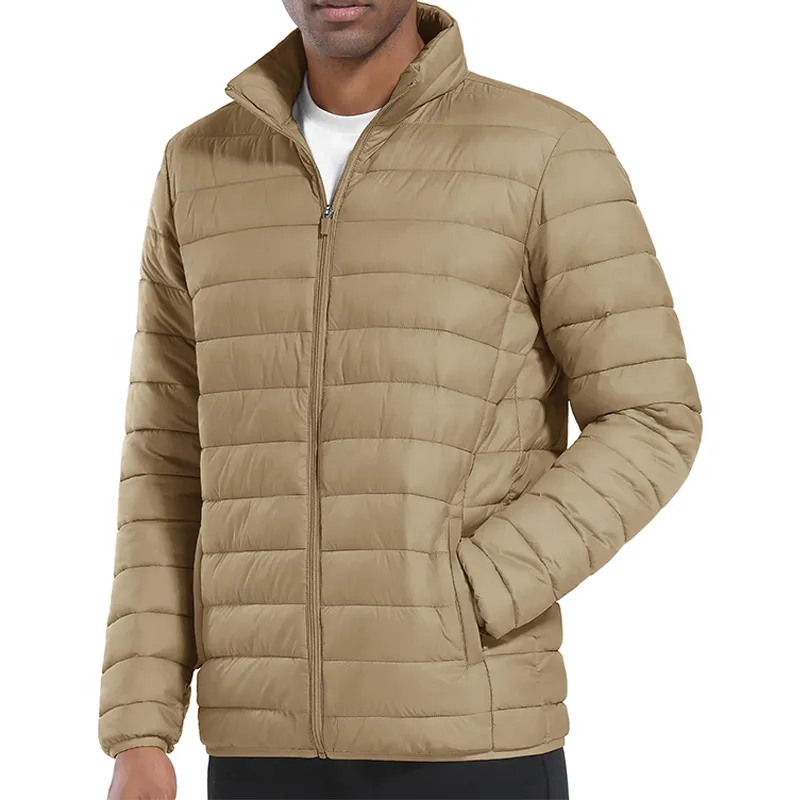 High Quality Outdoor Lightweight Warm Men's Custom Hooded Winter Quilted Jackets