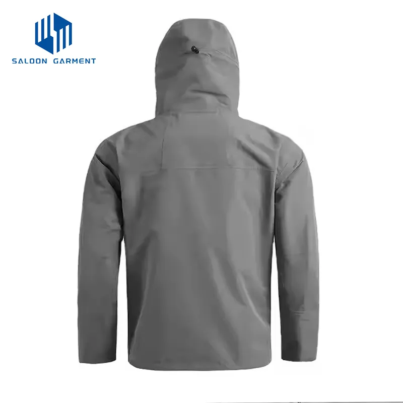 Men's Hiking Coat Lightweight Windbreaker Rain Jacket with Hooded Waterproof Fishing Jacket