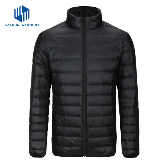 Wholesale Men's Winter Quilted Warm Outwear Lightweight Nylon Custom Logo Padded Jacket