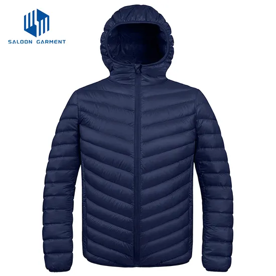 New Arrivals Custom Light Padded Winter Outerwear Hood Casual Men's Warm Quilted Jacket