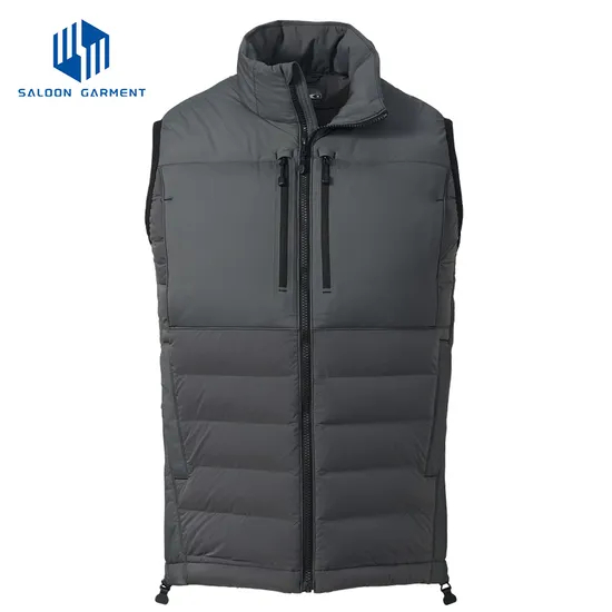 Wholesale Custom Men's Winter Casual Outdoor Sleeveless Polyester Padded Vest