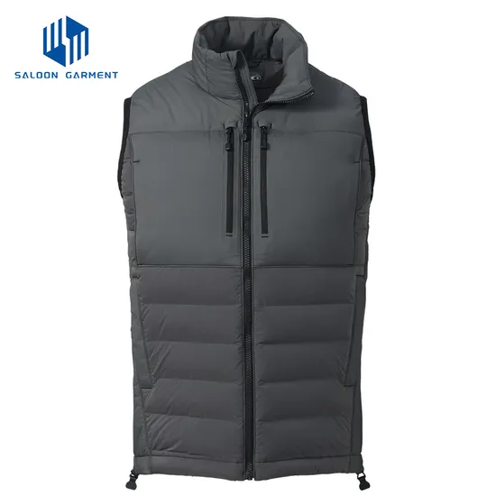 Wholesale Custom Men's Winter Casual Outdoor Sleeveless Polyester Padded Vest
