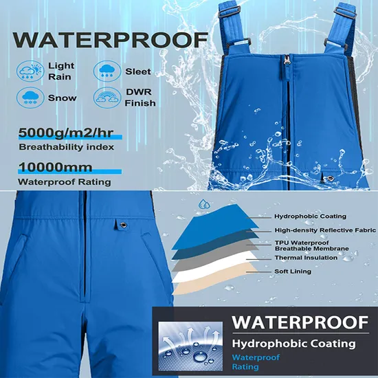 High Quality Outdoor Wear Women's Padded Snow Ski Pants Waterproof Winter Snowboarding Skiing Trousers Ladies Ski Overall
