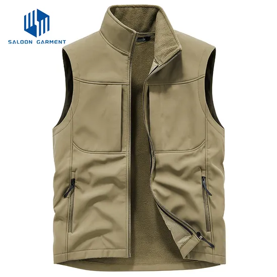 Comfortable Quick Drying Slim Fit Thin Sleeveless Loose Type Travel Vest Jacket for Men