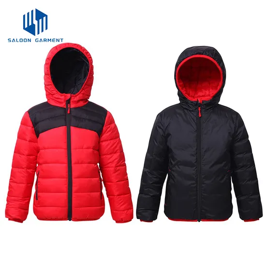 Custom Children Winter Outdoor Wear Puffer Jacket Hooded Jacket Boy Girls Waterproof Padded Coat