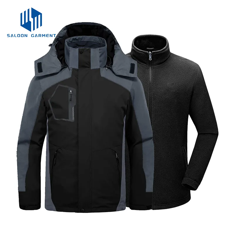 Men's Waterproof Warm Winter Snow Coat Windproof Snowboarding 3-in-1 Ski Jacket