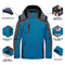 Men's Waterproof Windproof Winter Snow Coat Snowboarding Warm Raincoat 3-in-1 Ski Jacket