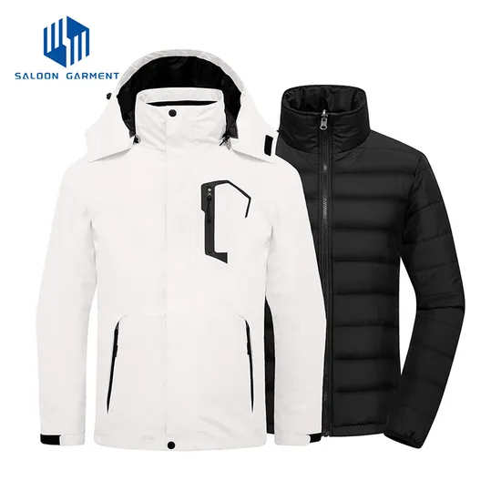 Men's Waterproof Puffer Inner Warm Winter Coat Snowboard Mountain 3-in-1 Ski Jacket