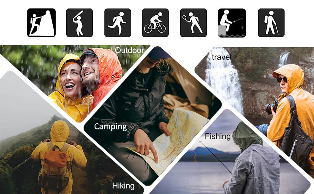 Women's Lightweight Hooded Raincoat Waterproof Packable Outdoor Rain Jacket