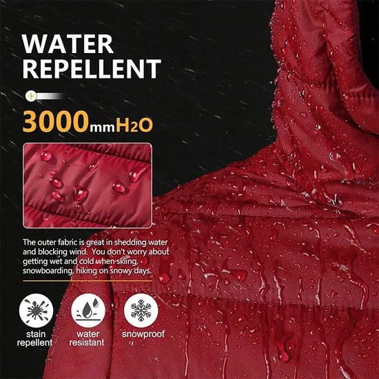 Light Weight Puffer Water-Resistant Down Jacket Coat for Women