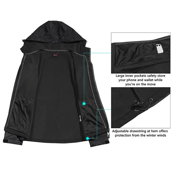 Outdoor Fishing Mountain Hiking Windproof Tactical Fleece Softshell Jacket
