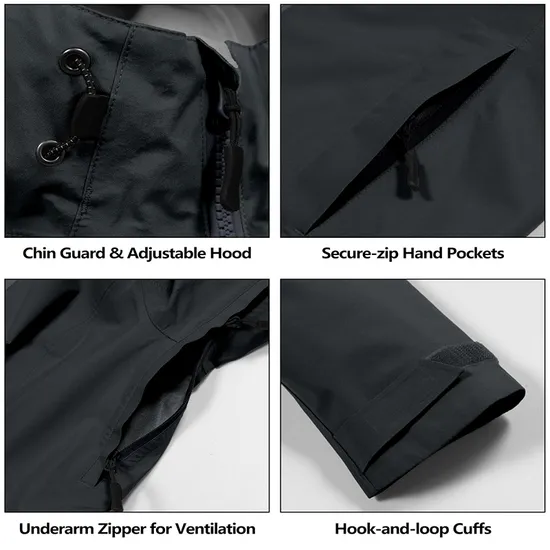 2.5 Layer Fabric OEM Women's Waterproof Breathable Sailing Fishing Hiking Camping Outdoor Windbreaker Jacket