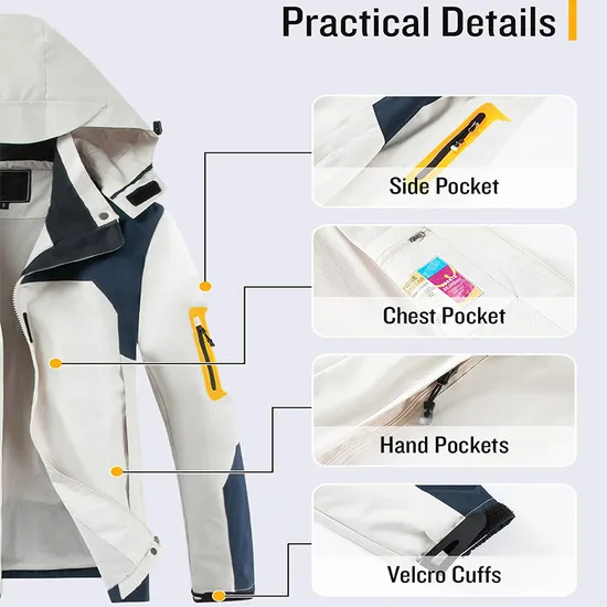 Custom Windproof Women Outdoor Waterproof Breathable Sports Windbreaker Jacket