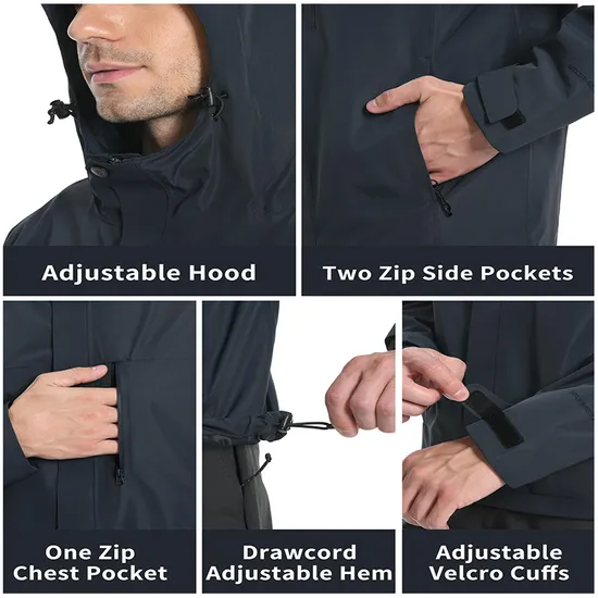 Manufacturers Wholesale Casual Hooded Custom Men Outdoor Lightweight Windbreaker Jacket with Logo