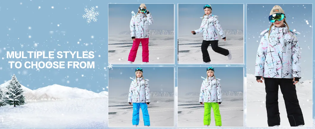 Girl's Winter Outdoor Sports Wear Rainwear Coat Snow Jacket Ski Suit