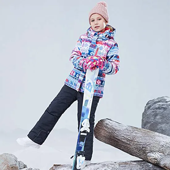 Custom Winter Outdoor Sport Kids Snow Wear Boy Girls Snow Suit Children's Jackets Coat Pants Windbreaker Waterproof Snowsuit