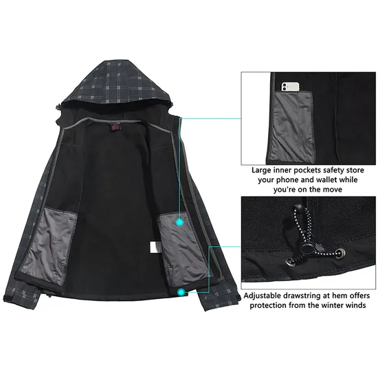 Women's Fashion Outdoor Fleece Water Resistant Tactical Softshell Jackets