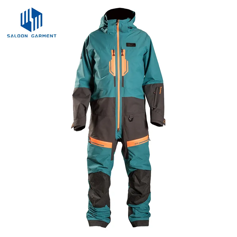 Professional Outdoor Waterproof Breathable One Piece Ski Suit Snowboard Insulated Overall Snowsuit