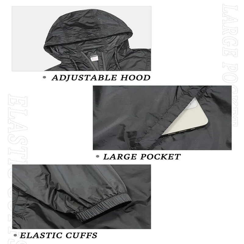 High Quality Custom Waterproof Reflective Sportswear Polyester Windbreaker Jackets