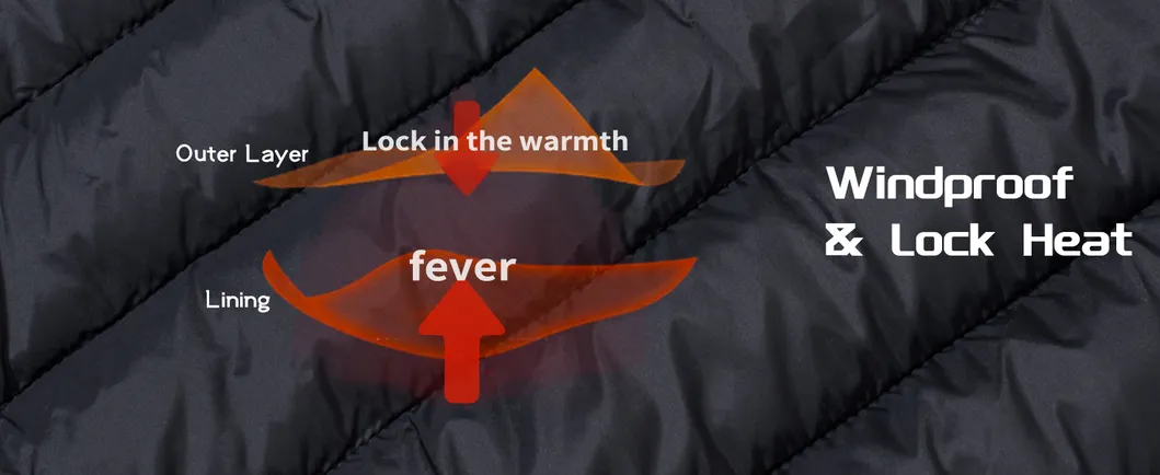 Custom Men's Outerwear Softshell Packable Puffer Down Coat