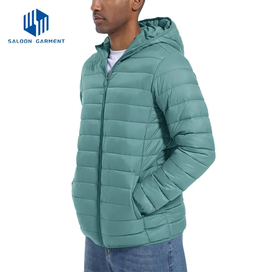 Custom Men's Outerwear Softshell Packable Puffer Down Coat