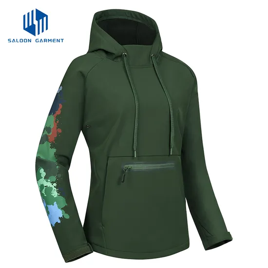 New Custom Embroidered Logo Fleece Outdoor Casual Windproof Outwear Winter Women Jacket