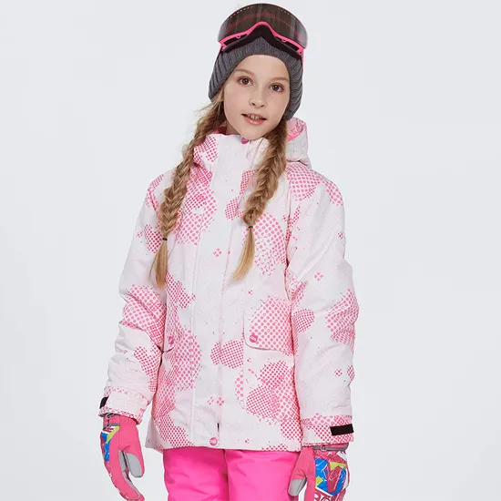 Girl's Waterproof Fleece Winter Snow Coat Windproof Raincoats Outer Wear Ski Jacket