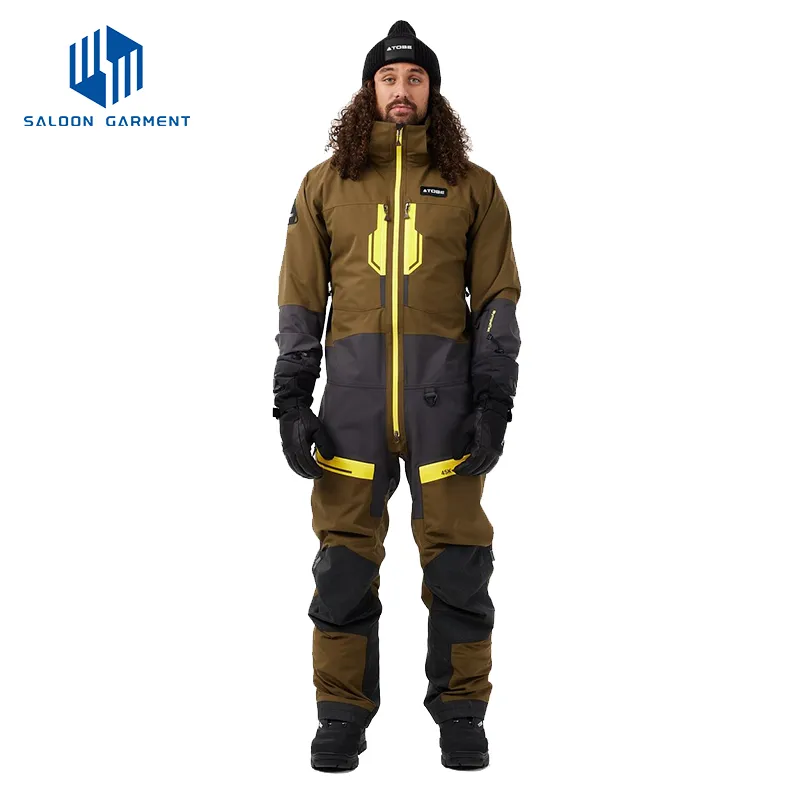 Winter Warm Outdoor One Piece Ski Suits Jumpsuit Waterproof Windproof Snowsuits