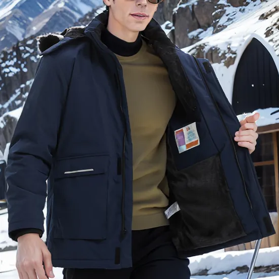 Men's Waterproof Warm Winter Snow Coat Mountain Windbreaker Hooded Raincoat Ski Jacket