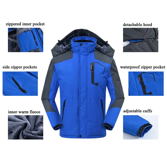 Men's Winter Windproof Waterproof Thicken Parka Warm Puffer Coat Ski Snow Jacket