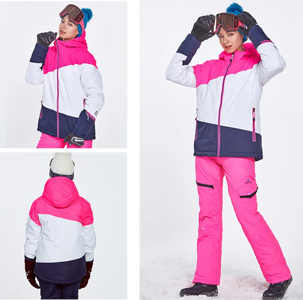 Girl's Custom Logo Winter Outdoor Waterproof Breathable Snowboarding Ski Jacket