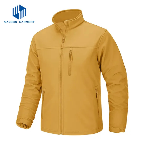 Men's Water Resistant Fleece Lined Hiking Training Coat Tactical Softshell Jacket
