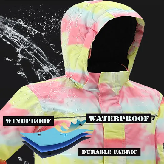 Girl's Waterproof Warm Fleece Hooded Winter Snow Coat Ski Jacket