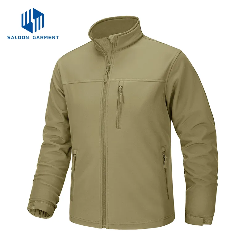 Men's Fashion Winter Sports Windbreaker Fleece Lined Tactical Softshell Jackets Coats