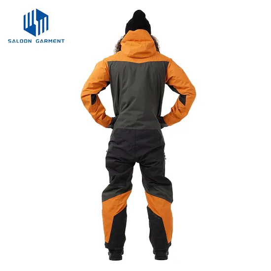 Men's Barrier Waterproof Ice Insulated One Piece Snow Suit for Snowmobile