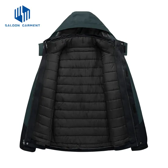 Men's Winter Coat Softshell Puffer Coat 3-in-1 Ski Jacket