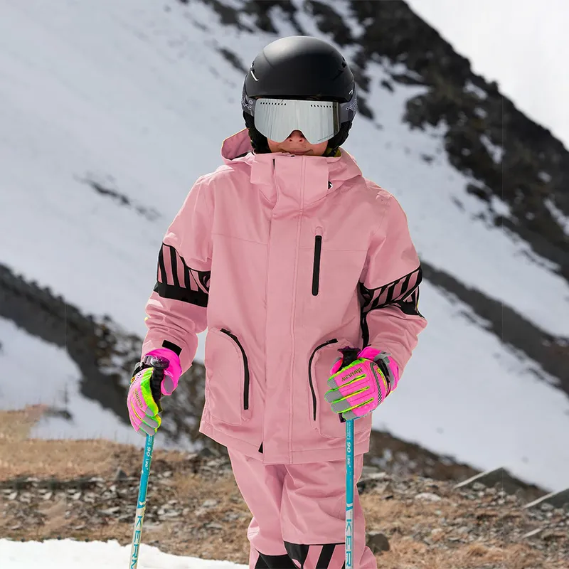 Girls' Waterproof Warm Winter Coat Fleece Hooded Raincoat Ski Jacket
