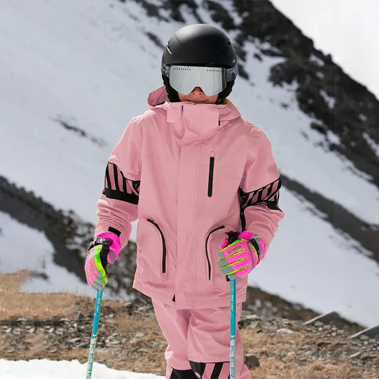 Girls' Waterproof Warm Winter Coat Fleece Hooded Raincoat Ski Jacket