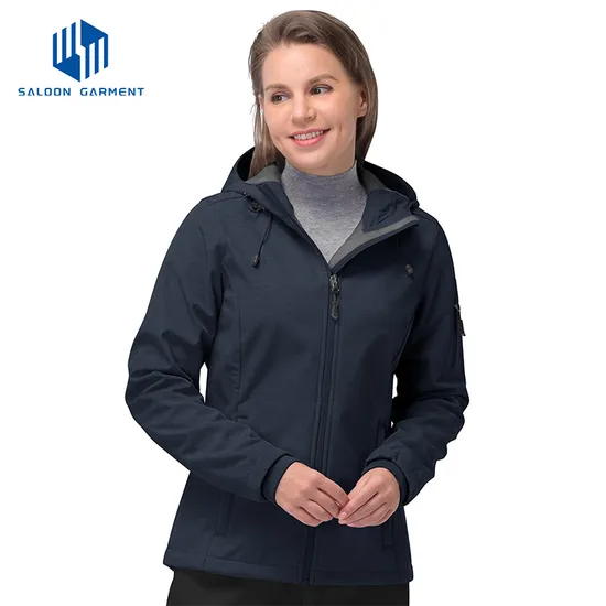 Logo Custom Fleece Windbreaker Waterproof Outdoor Hiking Sports Softshell Tactical Jacket for Women