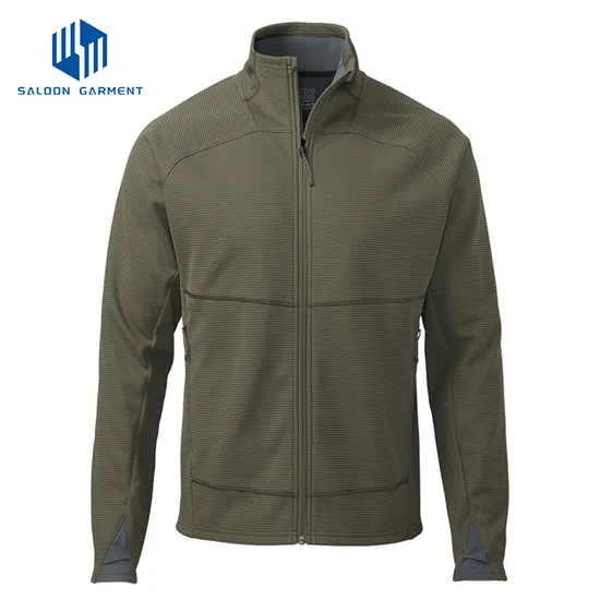 Cheap Price Custom Men Winter Fleece Stand Collar Outwear Casual Solid Color Jacket