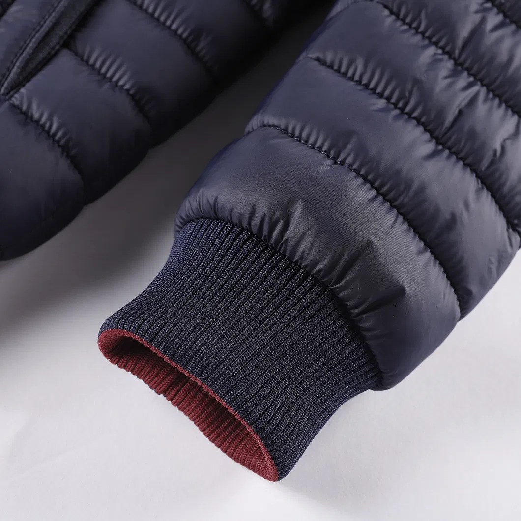 Wholesale Men's Custom Logo Nylon Winter Padded Warm Quilted Jacket